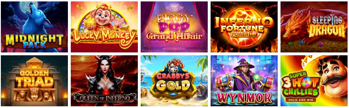 jeux de casino originaux au Magical Spin