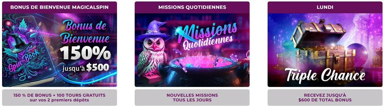 gros bonus casino au magical spin